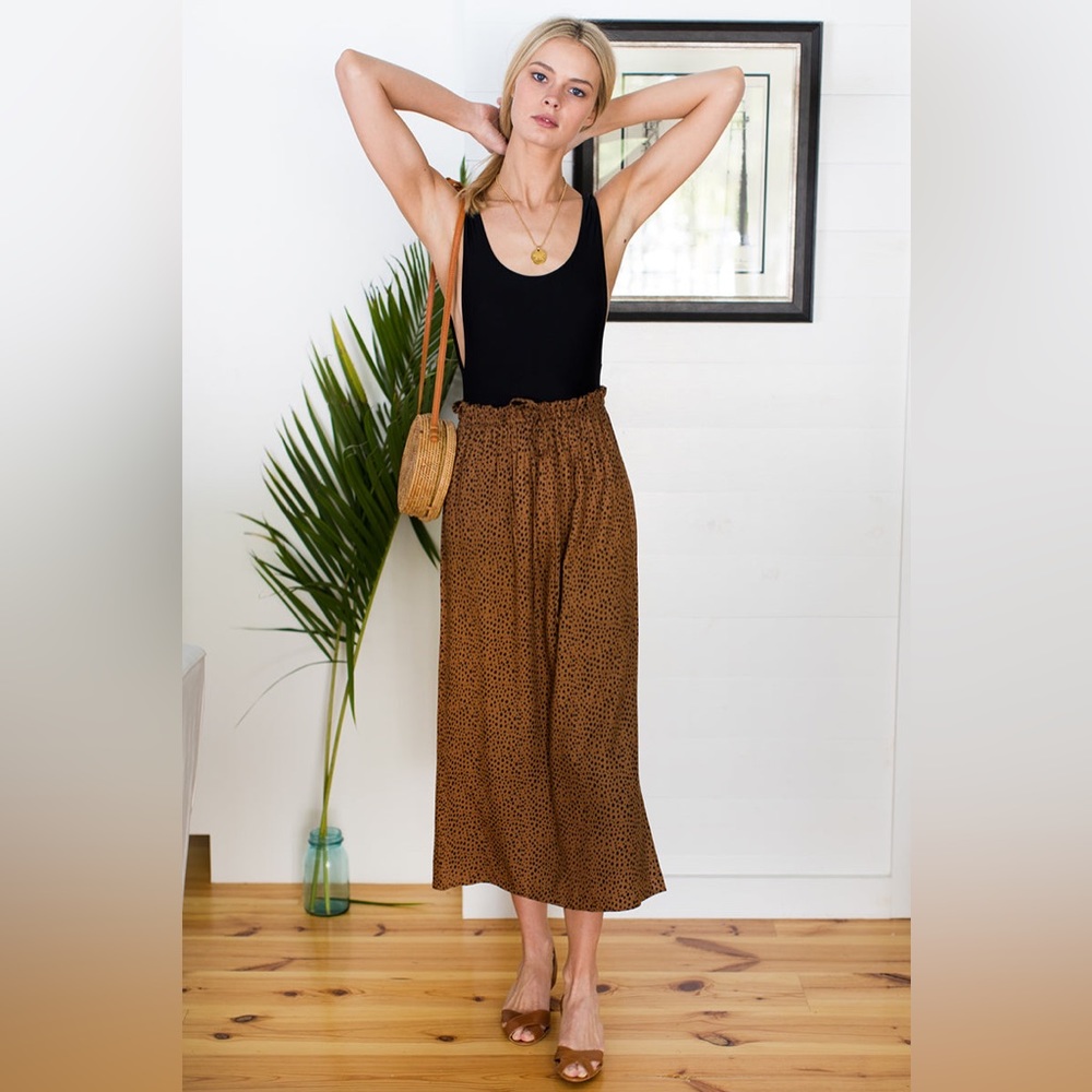 Emerson Fry India Collection Drawstring Skirt - Cheetah Spots, size small